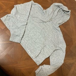 Gray cropped hoodie